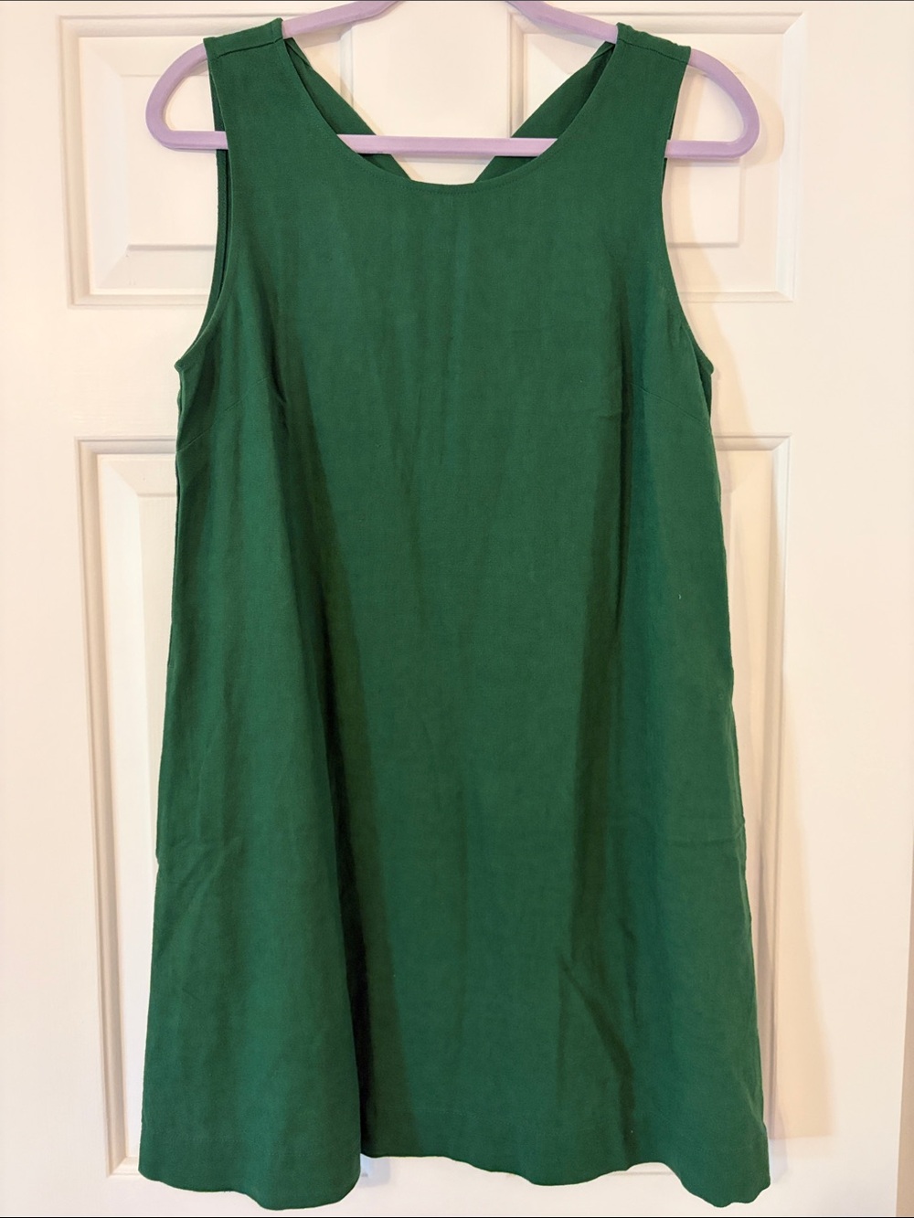 NWOT J. Crew Factory Sleeveless A-Line Dress in Emerald Green